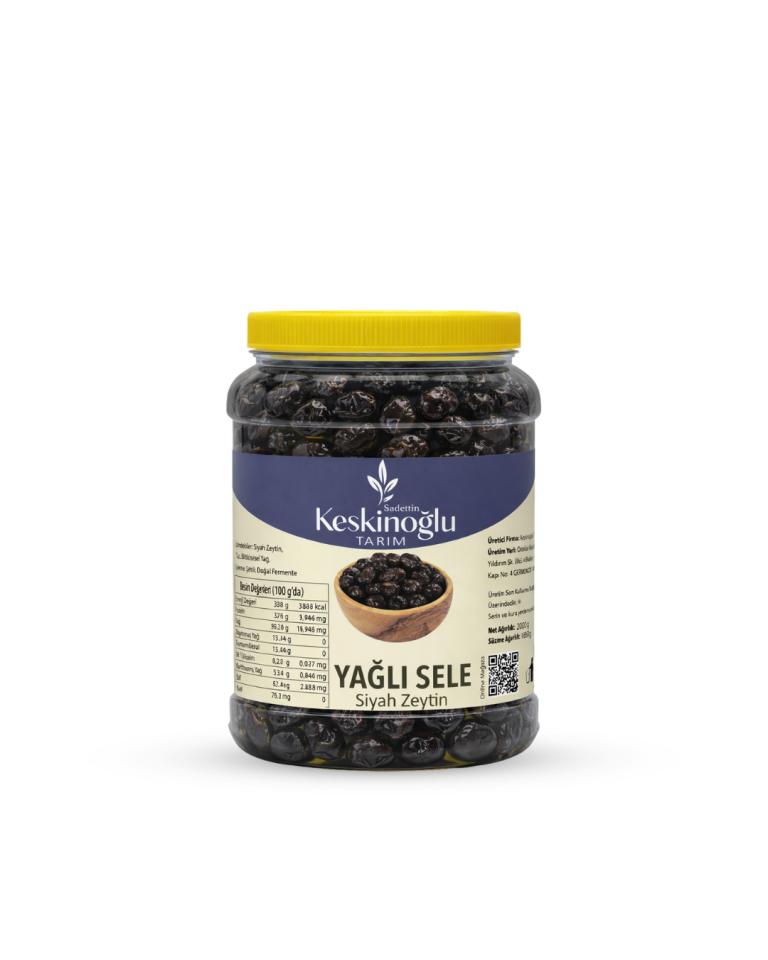 Siyah Yağlı Sele Zeytini 2 KG